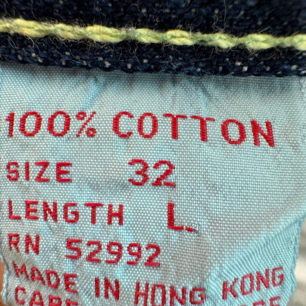29X34.5 Vintage 80s 90s Alessio Jeans Flare Long Western Dark Wash - Picture 5 of 8